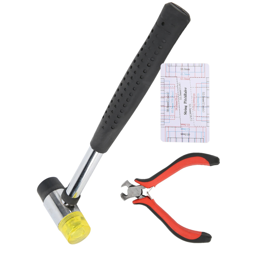 Guitar Repair Tool Set – Double-Head Hammer & String Action Gauge