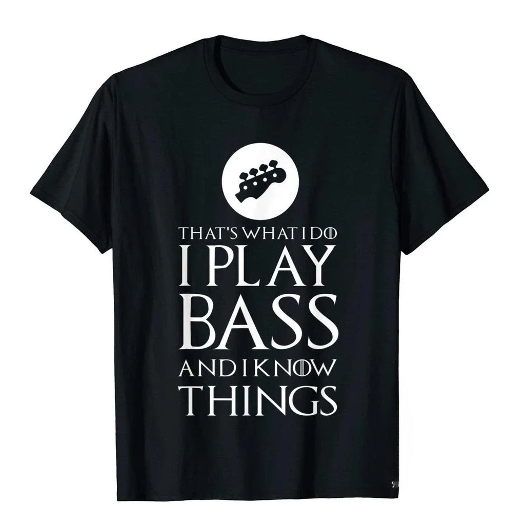Graphic T Shirts I Play Bass Funny Bass Guitar T Shirt Gift Tee Tops TShirt Discount Comfortable Tight Men Cotton Summer Clothes