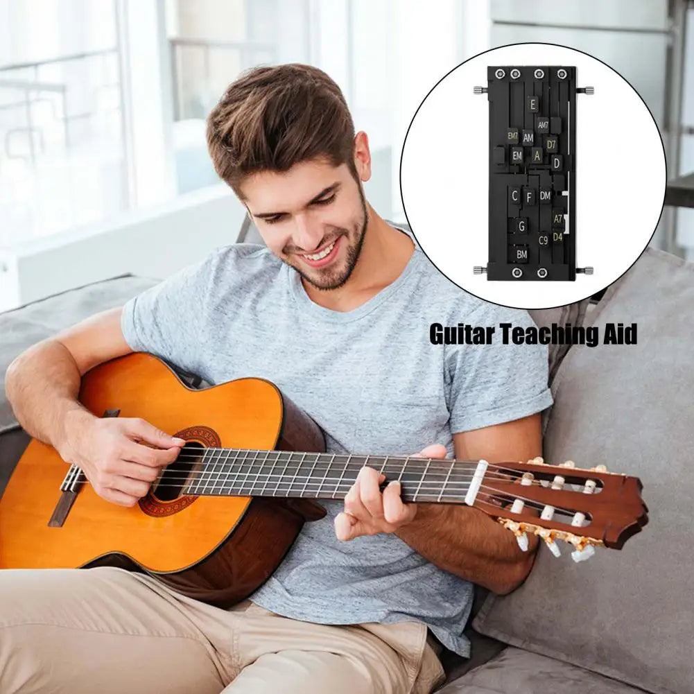 Guitar Chord Trainer Aid, Beginner Learning Tool for Acoustic & Electric Guitar