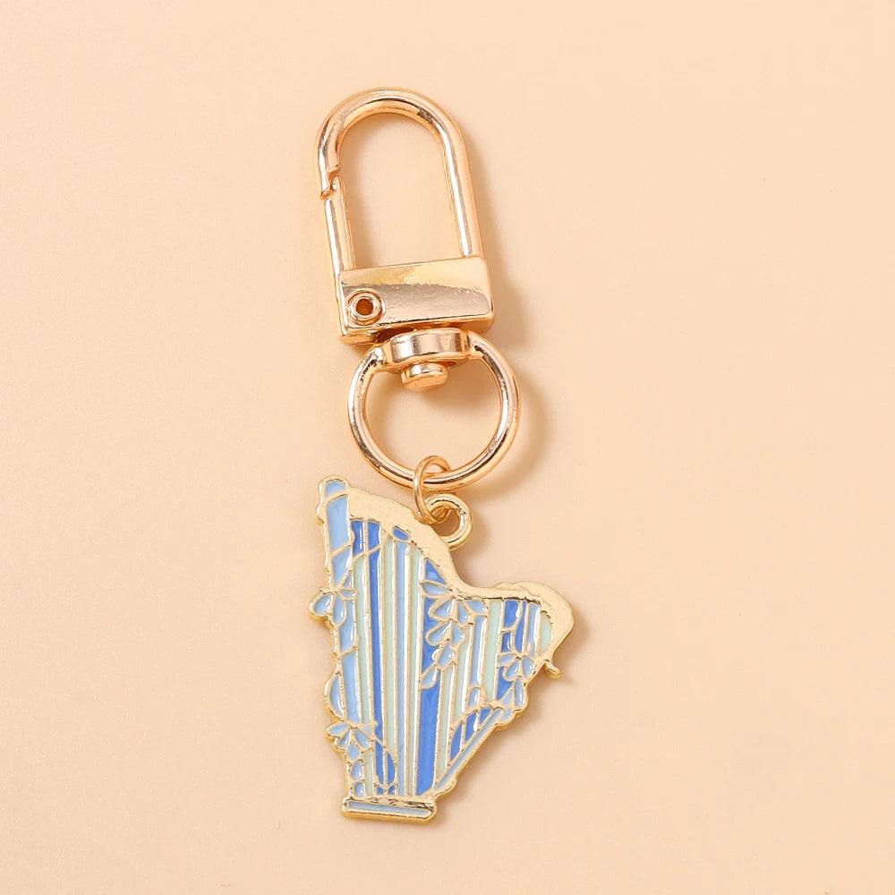 Guitar Keychain for Women – Musical Instrument Key Ring Bag Pendant Gift