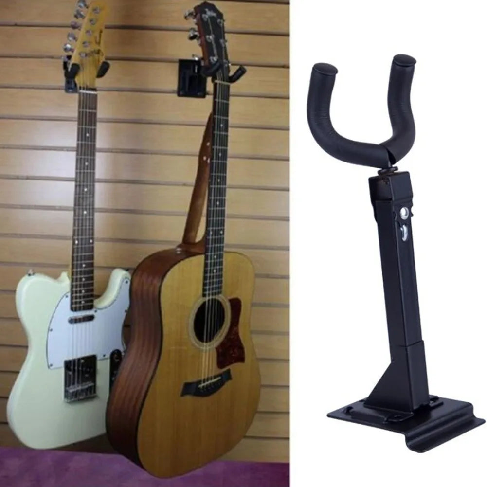 Adjustable Swivel Guitar Wall Hanger — Universal Neck Holder for Electric & Acoustic