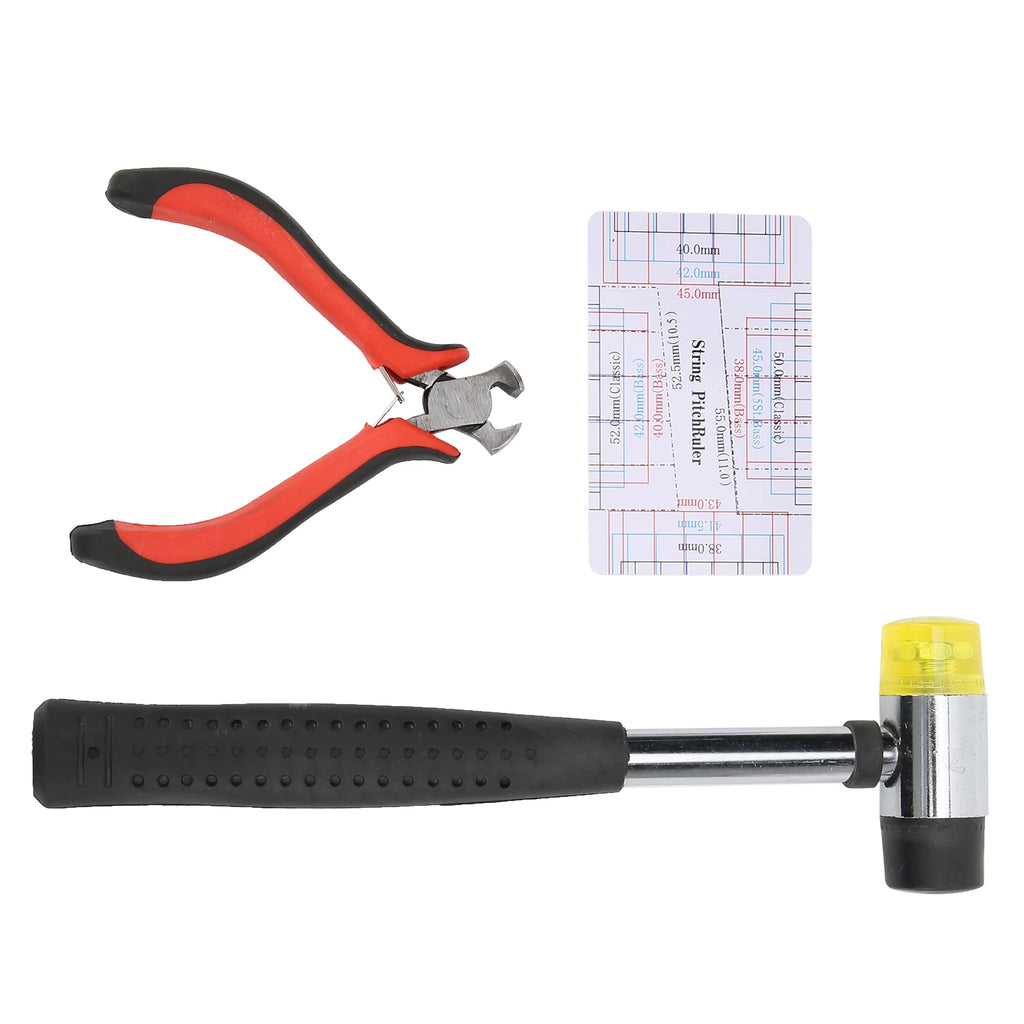 Guitar Repair Tool Set – Double-Head Hammer & String Action Gauge