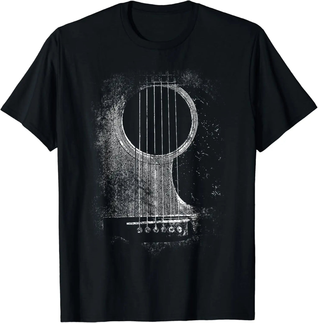 Acoustic Guitar Player Six String Classic Rock & Roll T-Shirt Vintage Music Gifts Unisex Summer Tops Custom Graphic Shirts