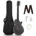 Enya Nova Go 35” Carbon Fiber Acoustic Guitar | One-Piece Travel Guitar with Beginner Kit, Gig Bag & Strap