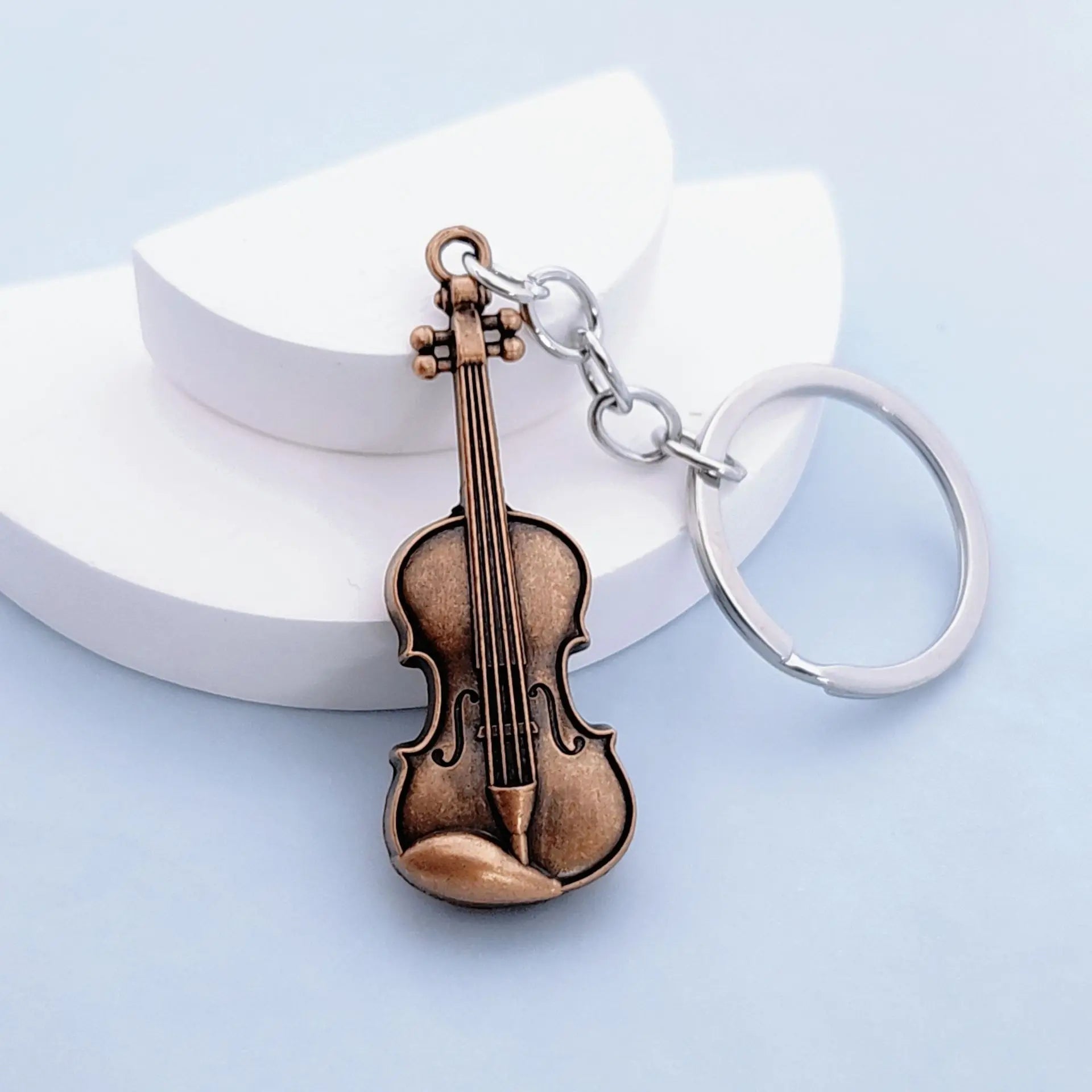 Vintage Guitar Violin Keychain – Bag Pendant Couple Gift