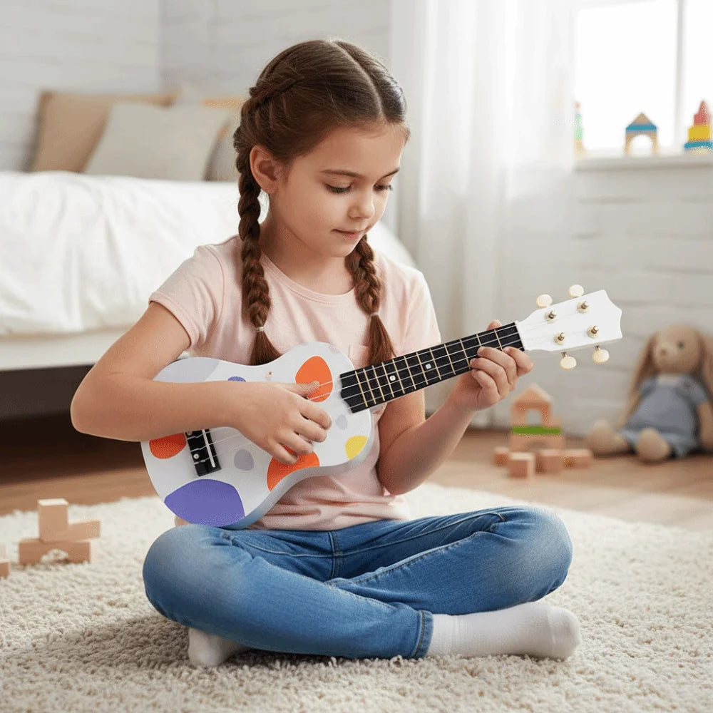 21-Inch Wooden Beginner Ukulele for Students