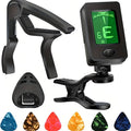 Guitar Tuner & Capo Set with Picks – All-in-One Guitar Accessories Kit