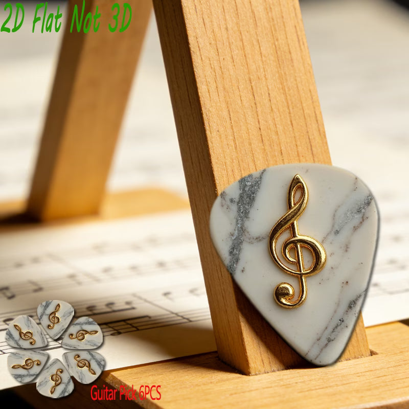 Marble Treble Clef Guitar Picks Set