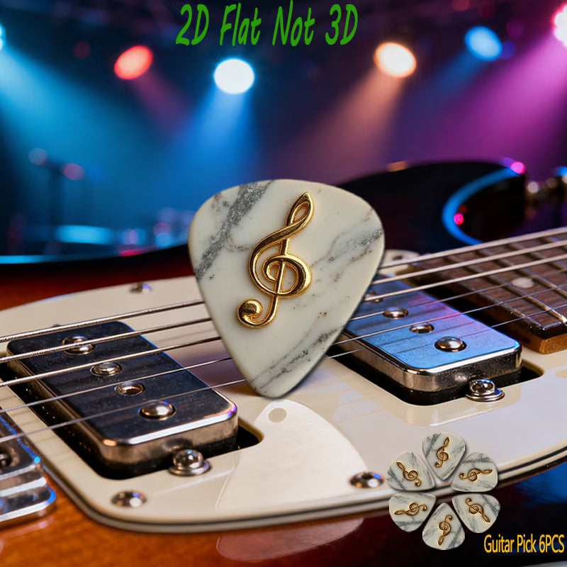 Marble Treble Clef Guitar Picks Set
