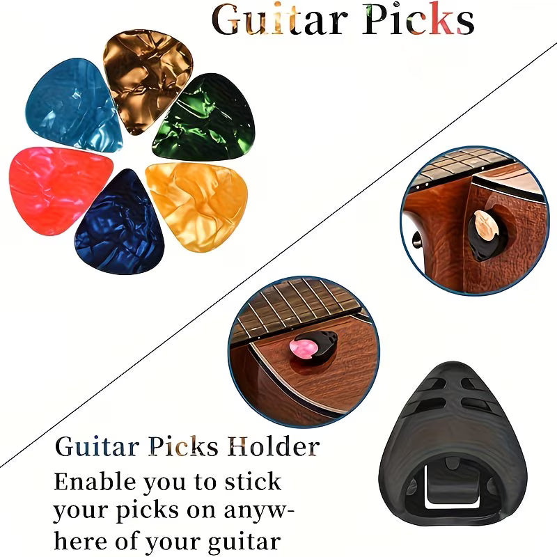 Guitar Tuner & Capo Set with Picks – All-in-One Guitar Accessories Kit