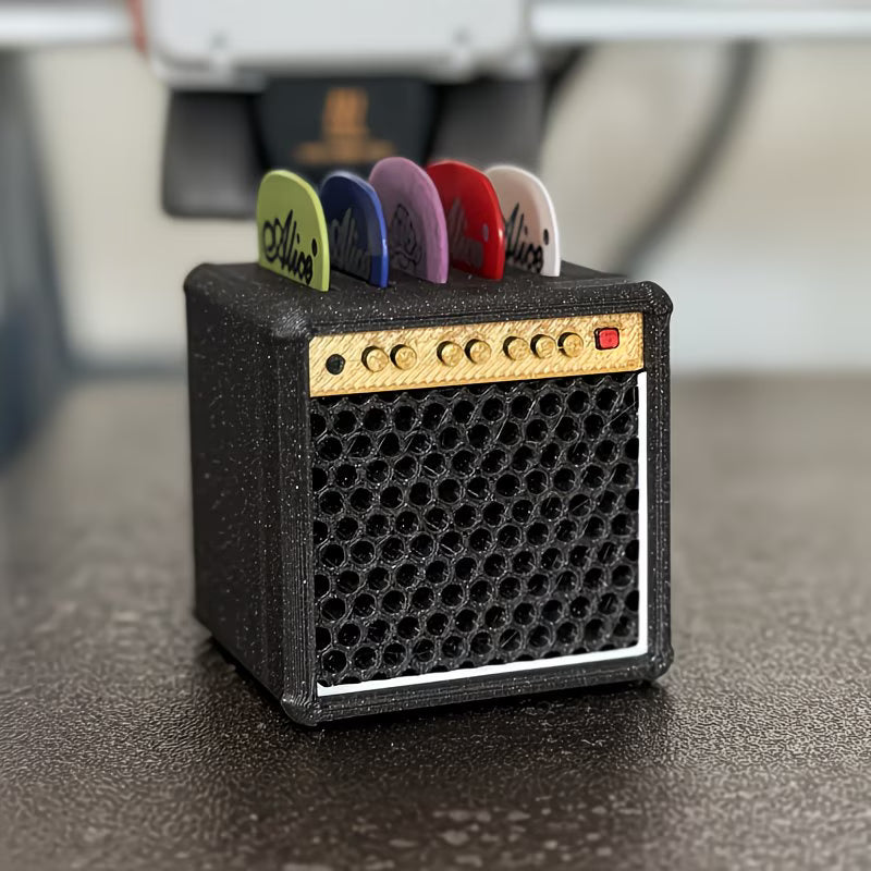 Mini Amp Guitar Pick Holder with 5 Picks