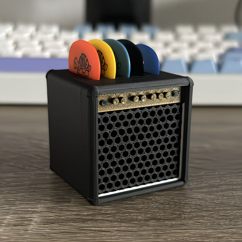 Mini Amp Guitar Pick Holder with 5 Picks