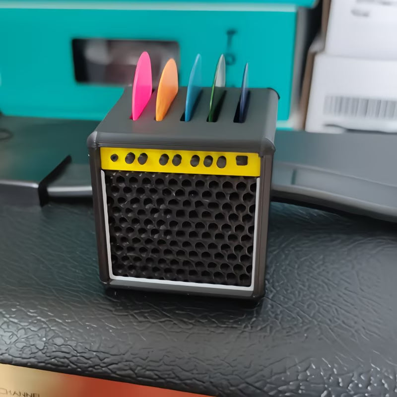Mini Amp Guitar Pick Holder with 5 Picks