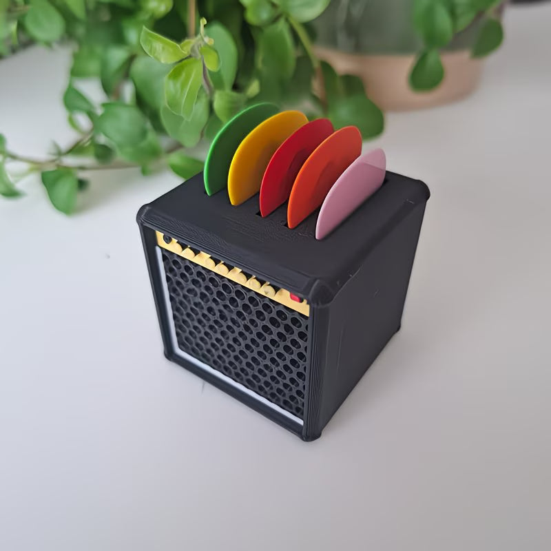 Mini Amp Guitar Pick Holder with 5 Picks