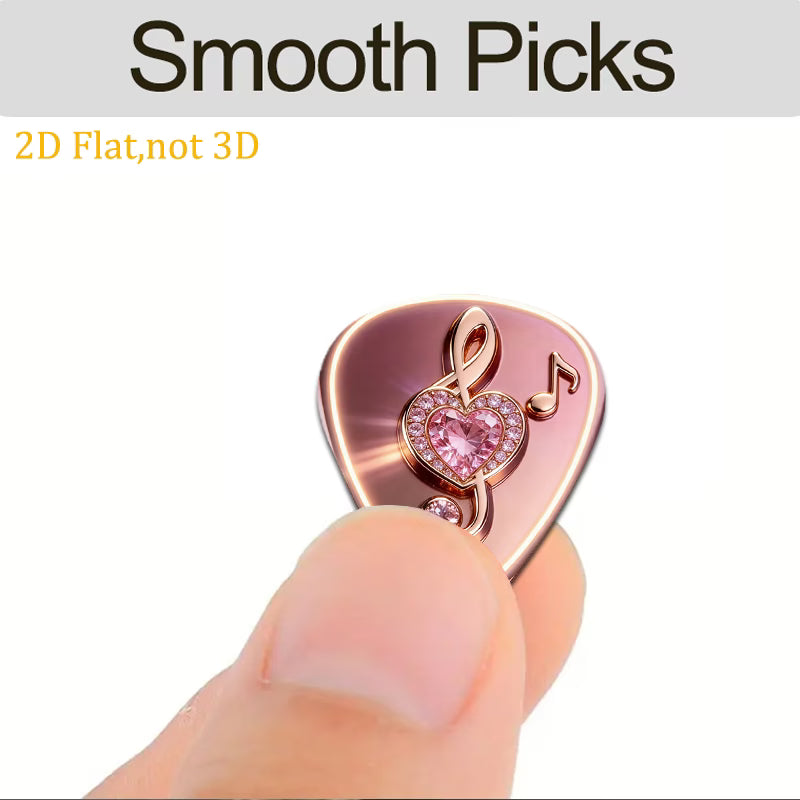Rose Gold Heart Guitar Pick