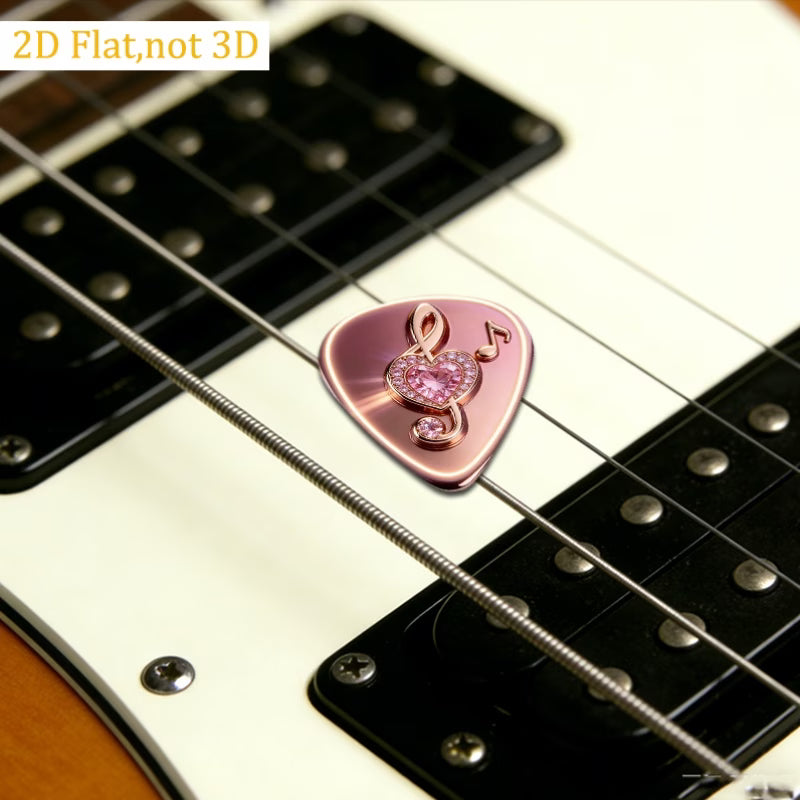 Rose Gold Heart Guitar Pick