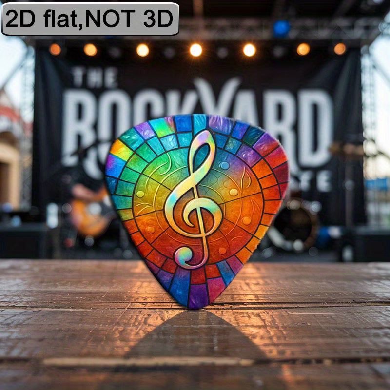Rainbow Treble Clef Guitar Pick Set