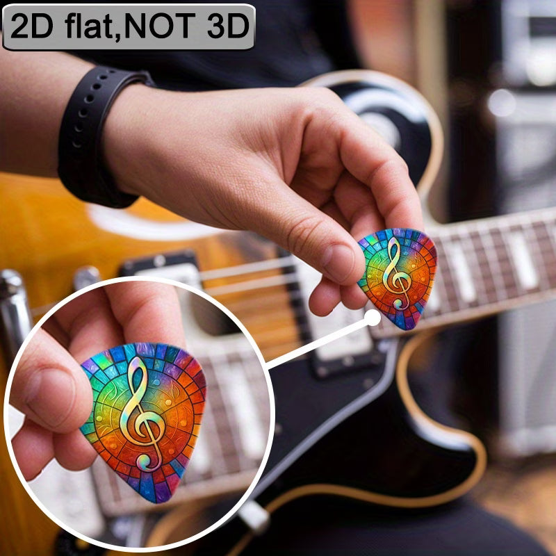 Rainbow Treble Clef Guitar Pick Set