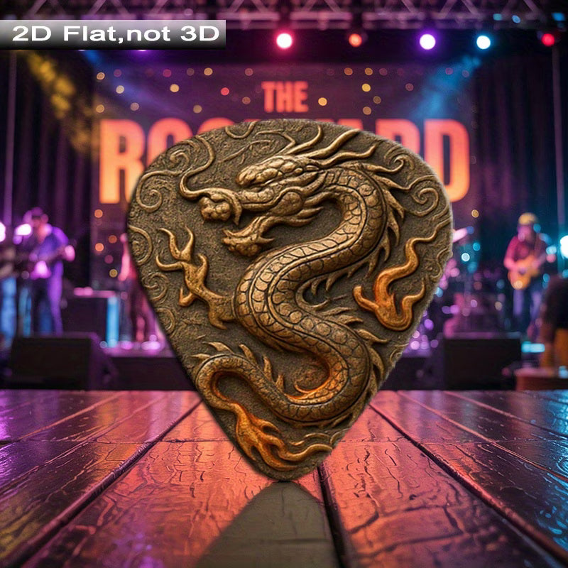 Dragon Guitar Picks Set with Leather Case