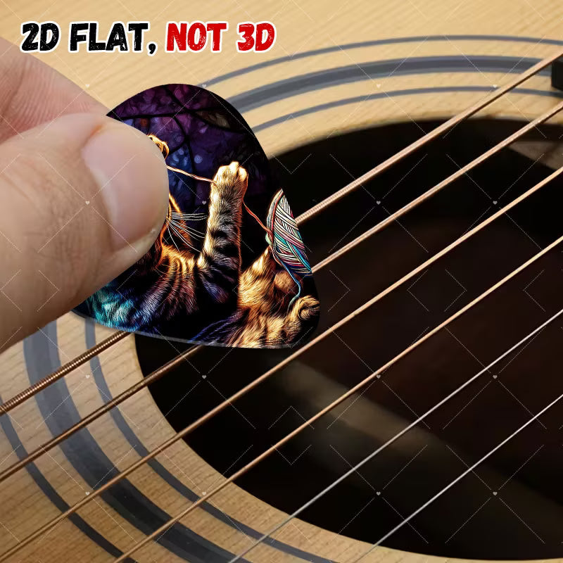 Neon Cat Guitar Pick