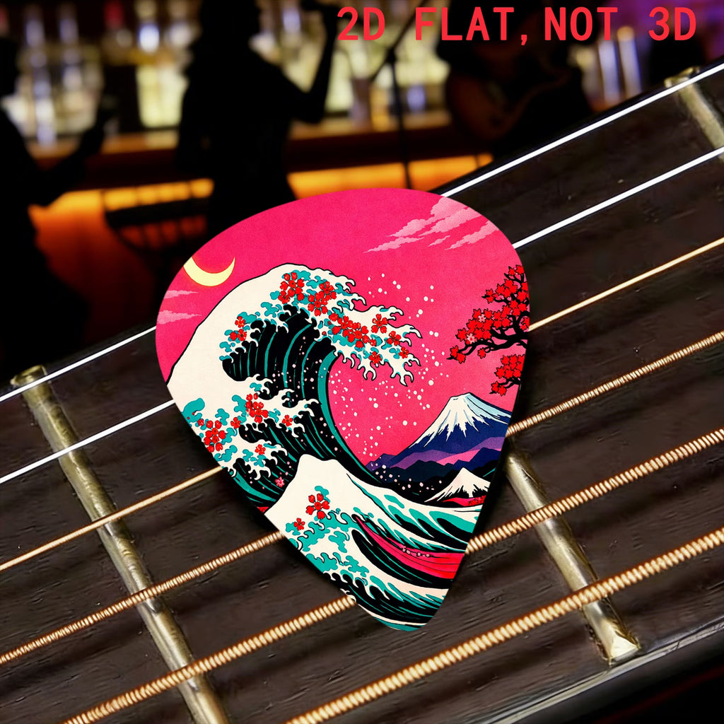 Cherry Blossom Wave Guitar Picks Set