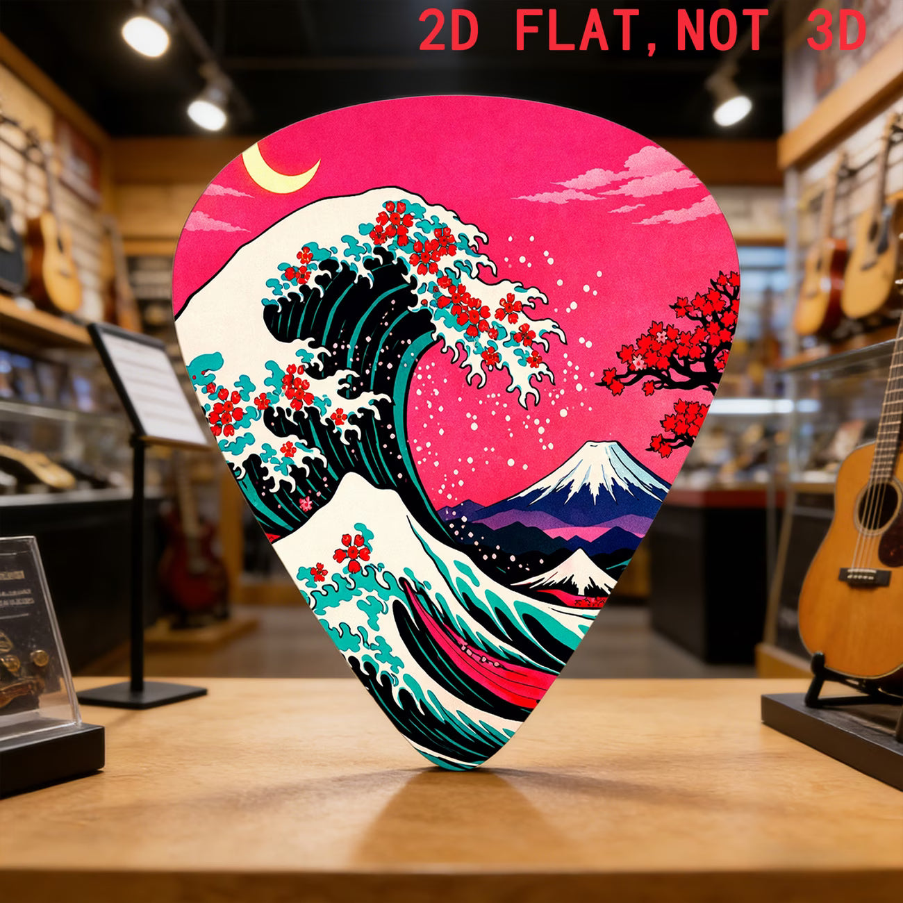 Cherry Blossom Wave Guitar Picks Set