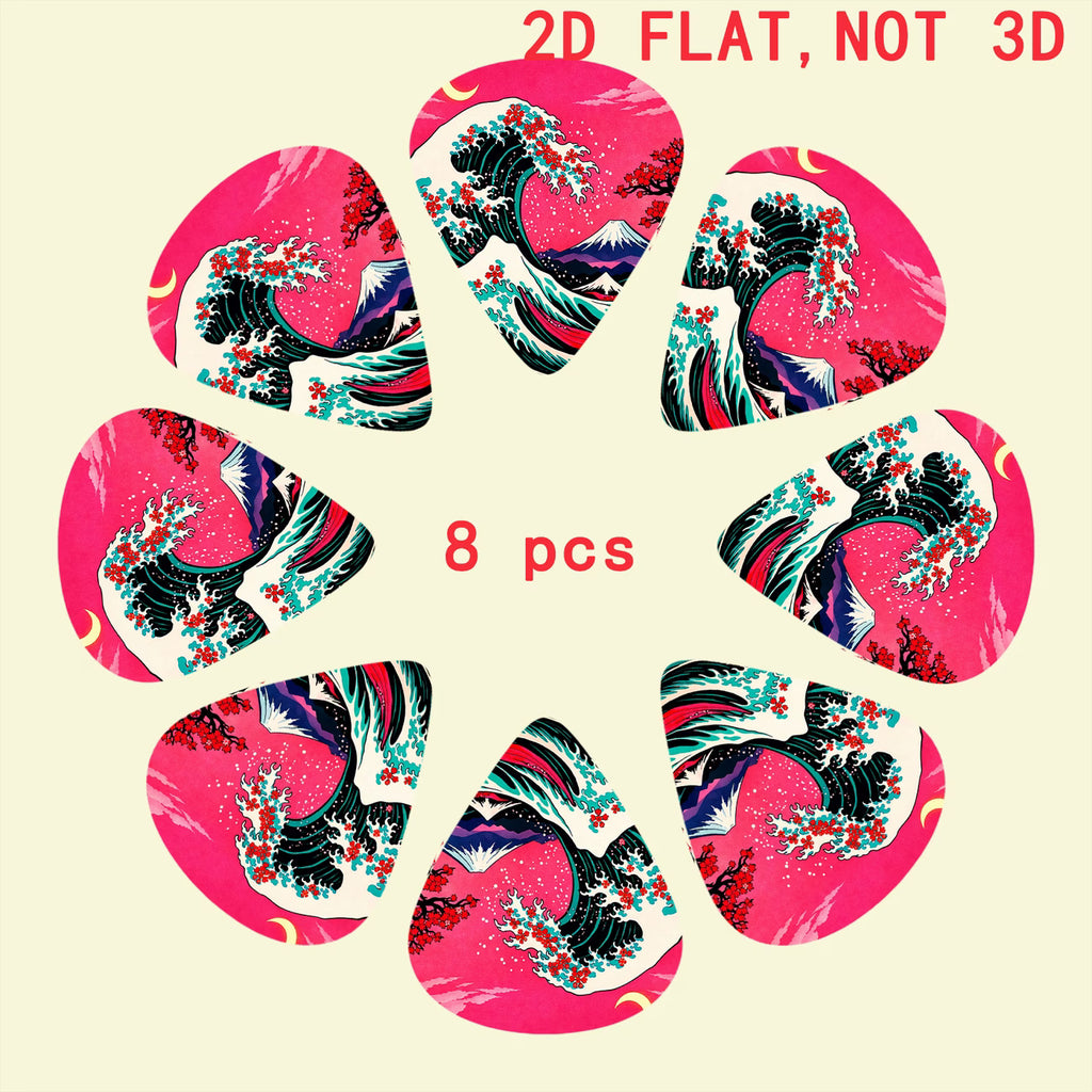 Cherry Blossom Wave Guitar Picks Set