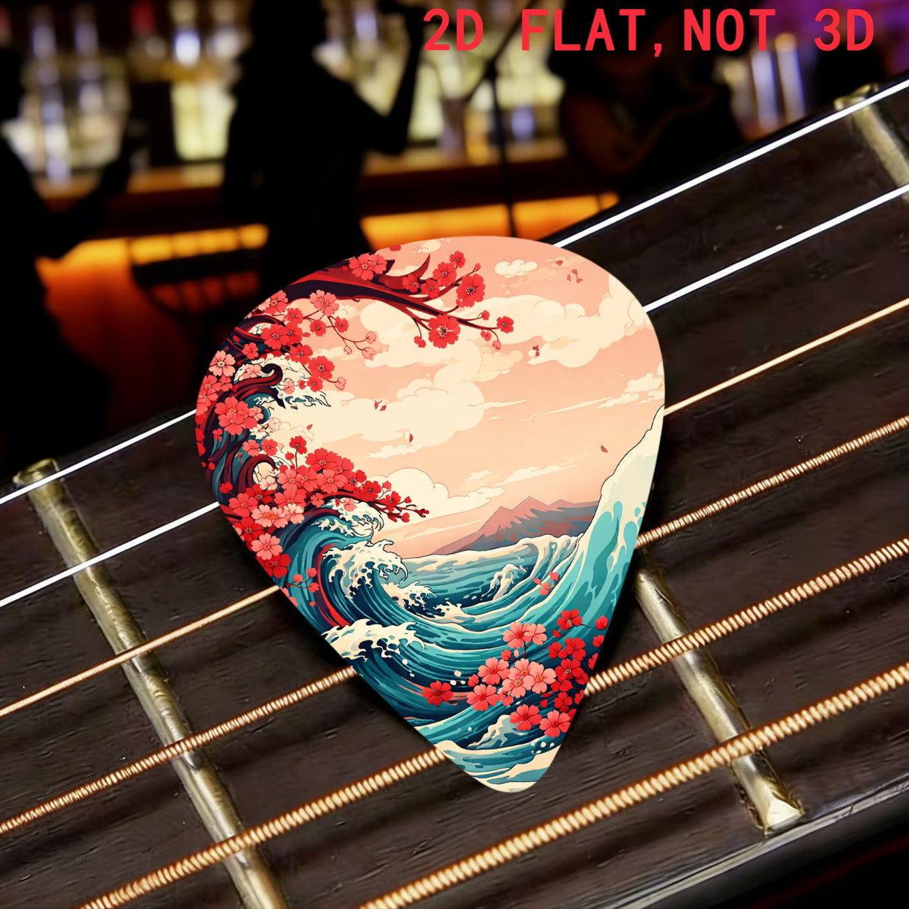Cherry Blossom Wave Guitar Pick Set