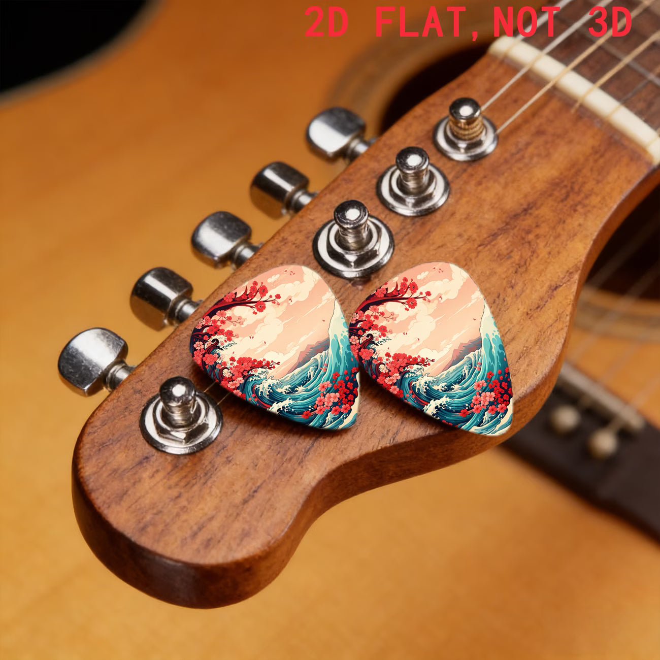 Cherry Blossom Wave Guitar Pick Set