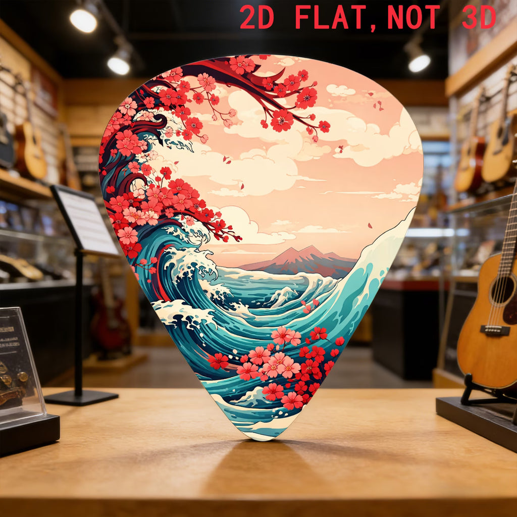 Cherry Blossom Wave Guitar Pick Set