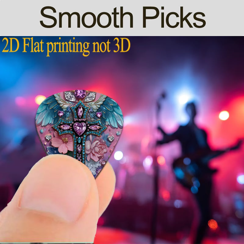 Jeweled Cross Guitar Pick