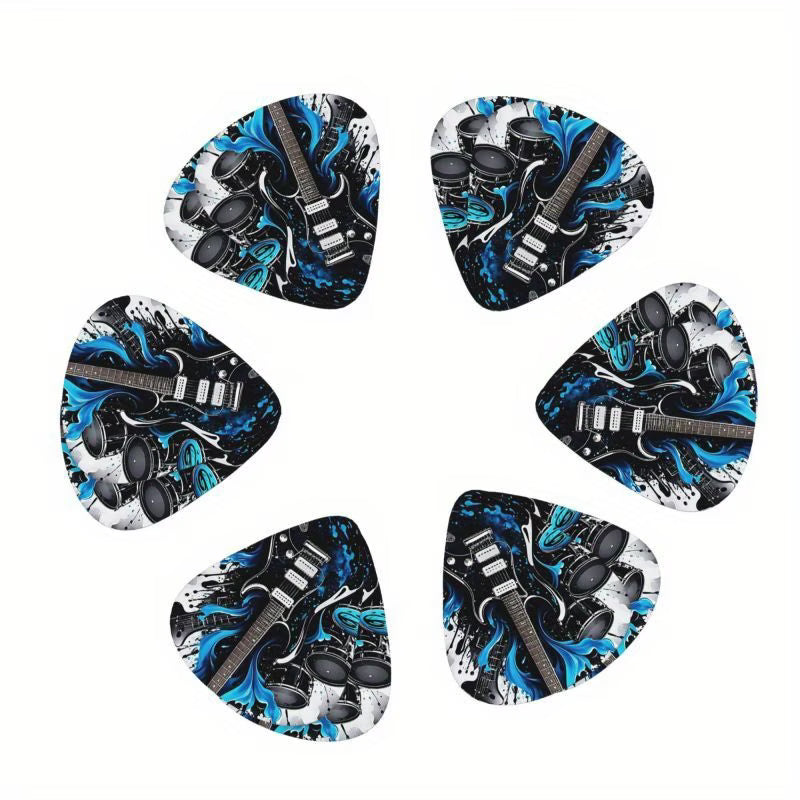 12pcs Black Guitar Picks Set in 3 Sizes