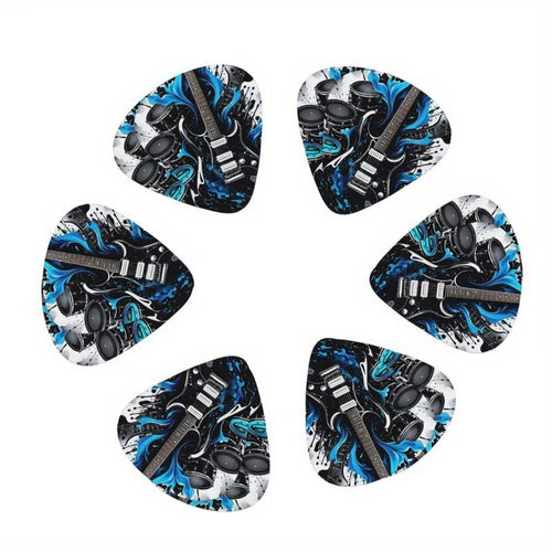 12pcs Black Guitar Picks Set in 3 Sizes