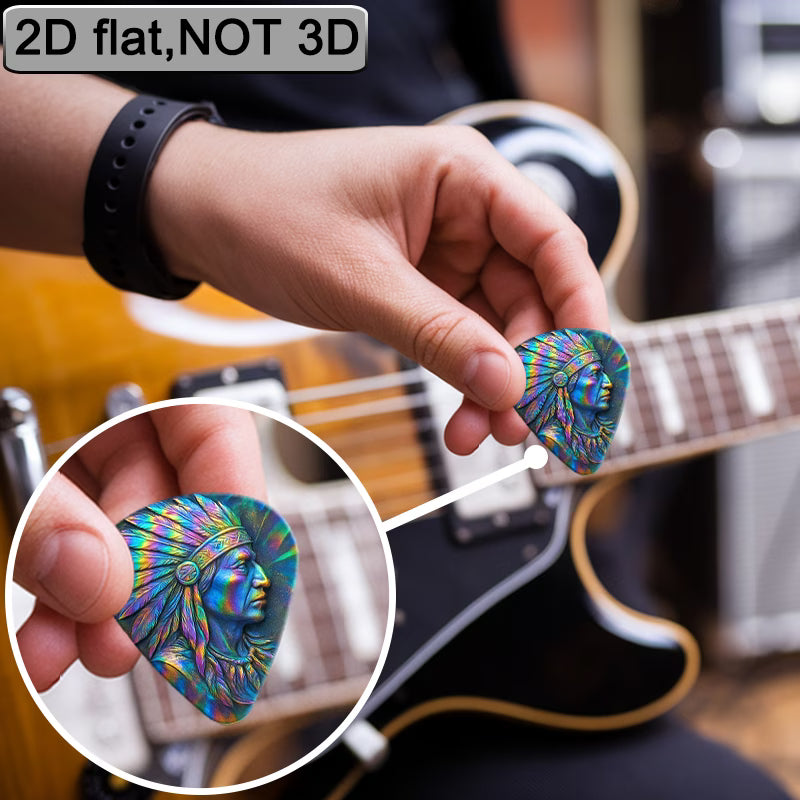 Iridescent Tribal Guitar Picks Set