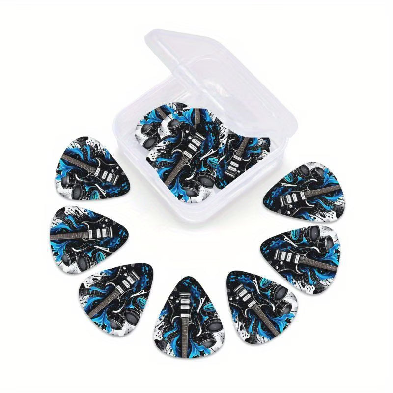 12pcs Black Guitar Picks Set in 3 Sizes