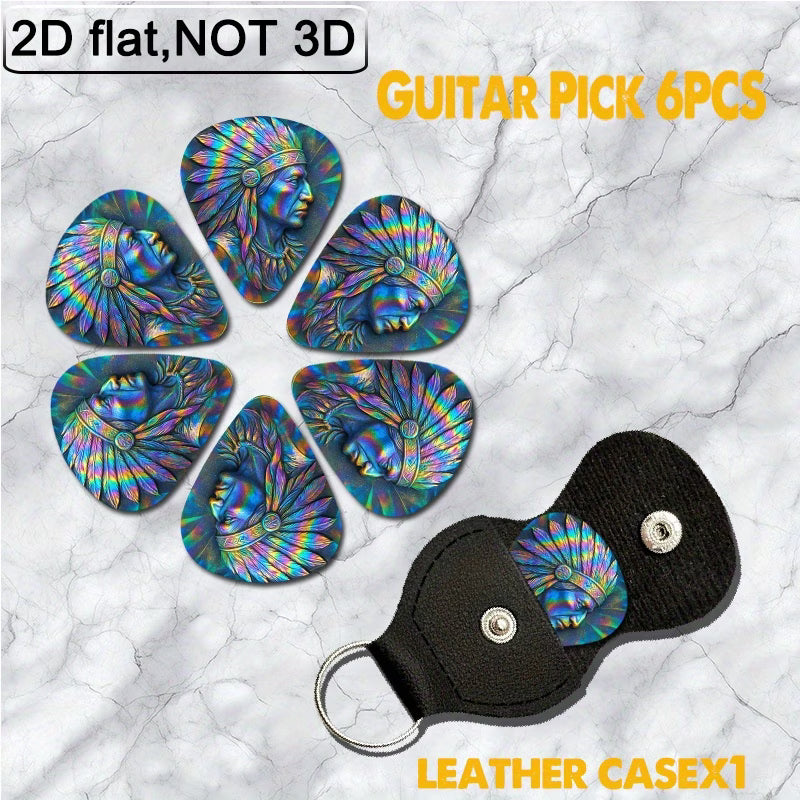 Iridescent Tribal Guitar Picks Set