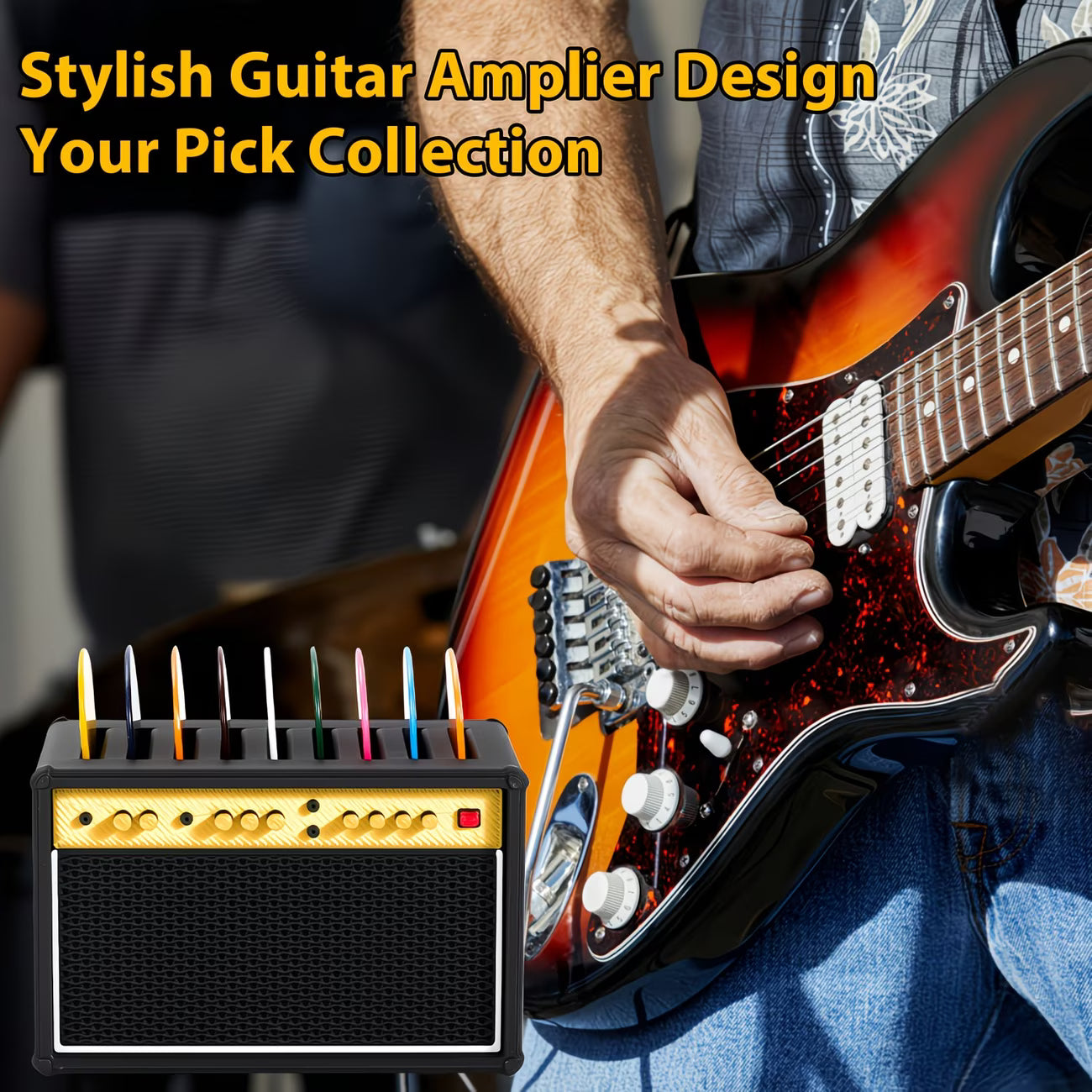 Guitar Pick Storage Box with Drawer