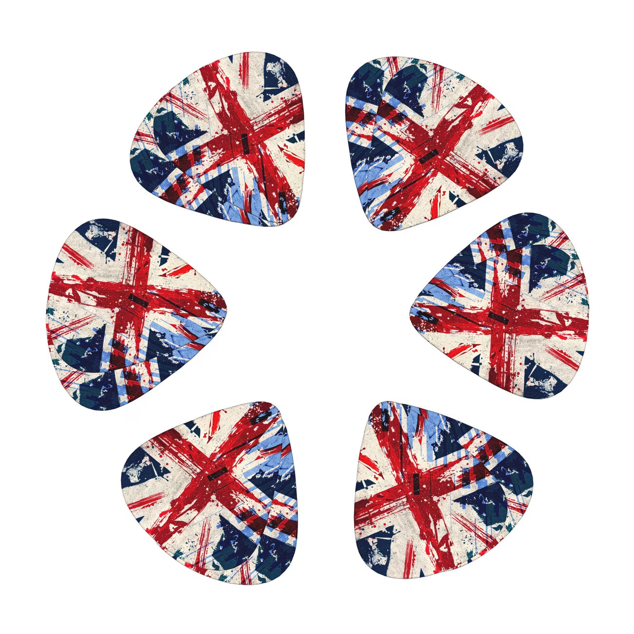 12-Piece Union Jack Guitar Pick Set – Premium Picks with Storage Box
