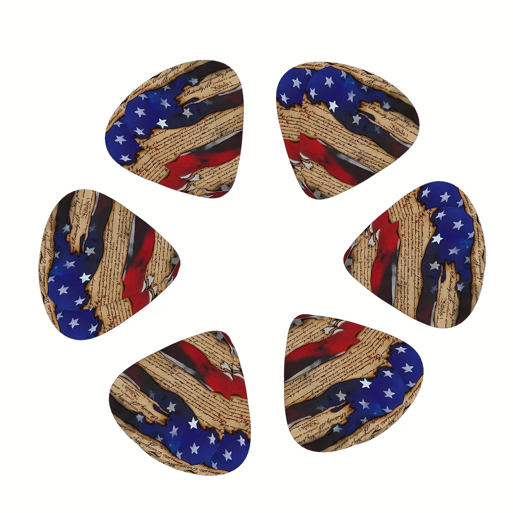 American Flag Guitar Picks Set with Case