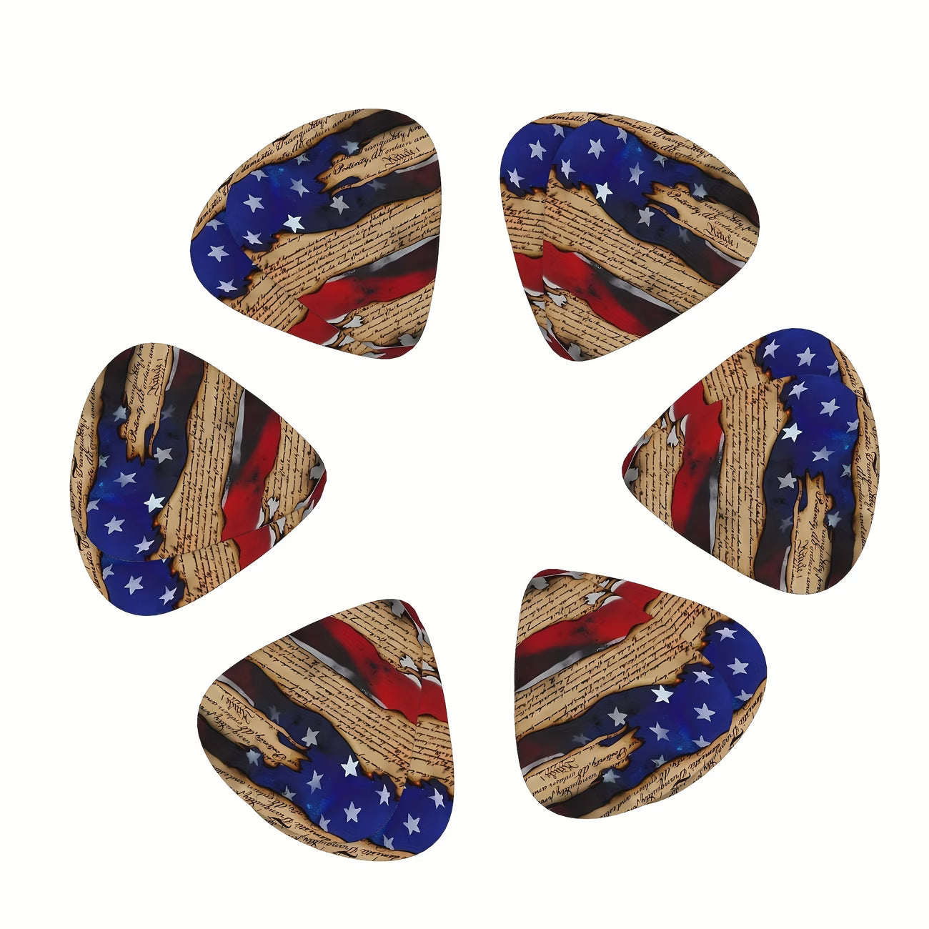 American Flag Guitar Picks Set with Case