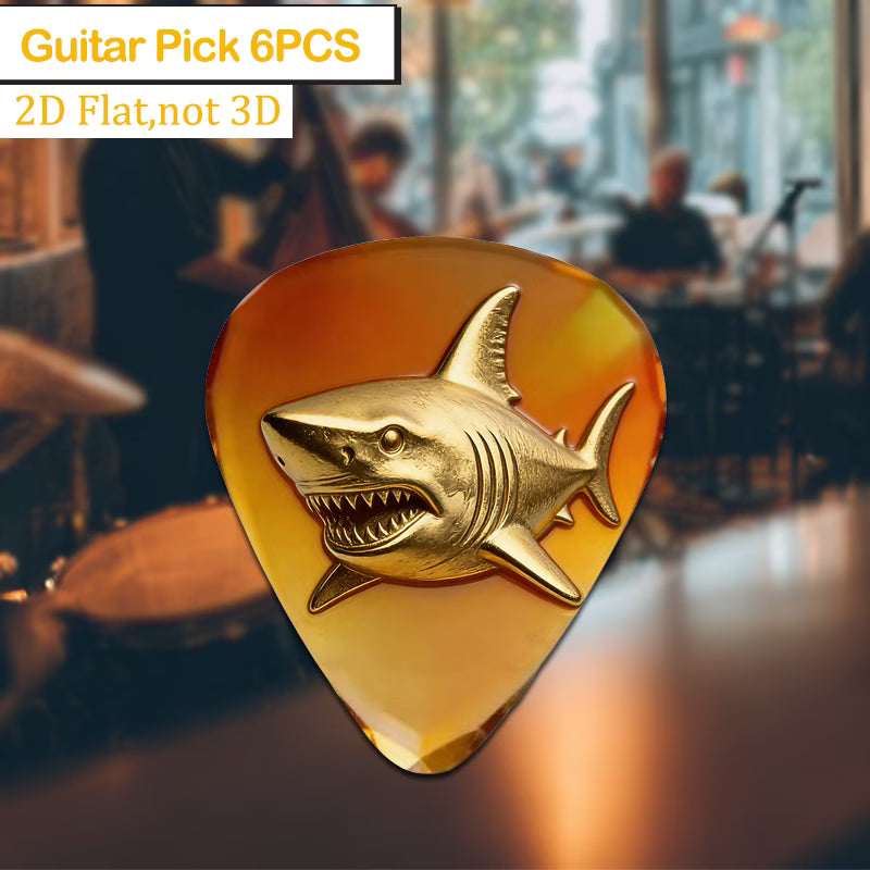 Golden Shark Guitar Pick