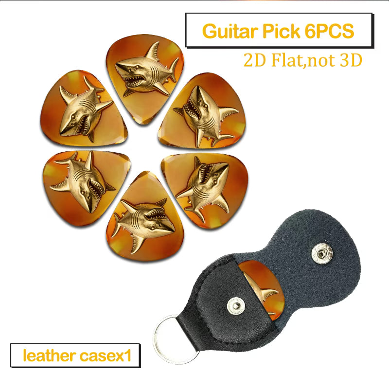 Golden Shark Guitar Pick