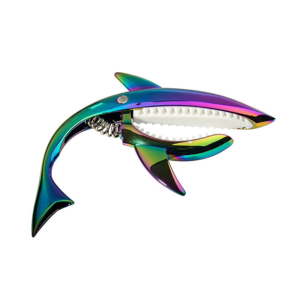 Shark Guitar Capo — Iridescent Zinc Alloy, Acoustic & Electric
