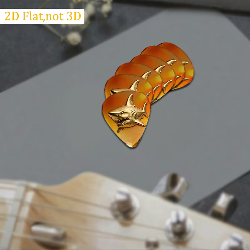 Golden Shark Guitar Pick