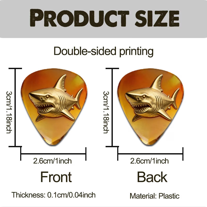 Golden Shark Guitar Pick