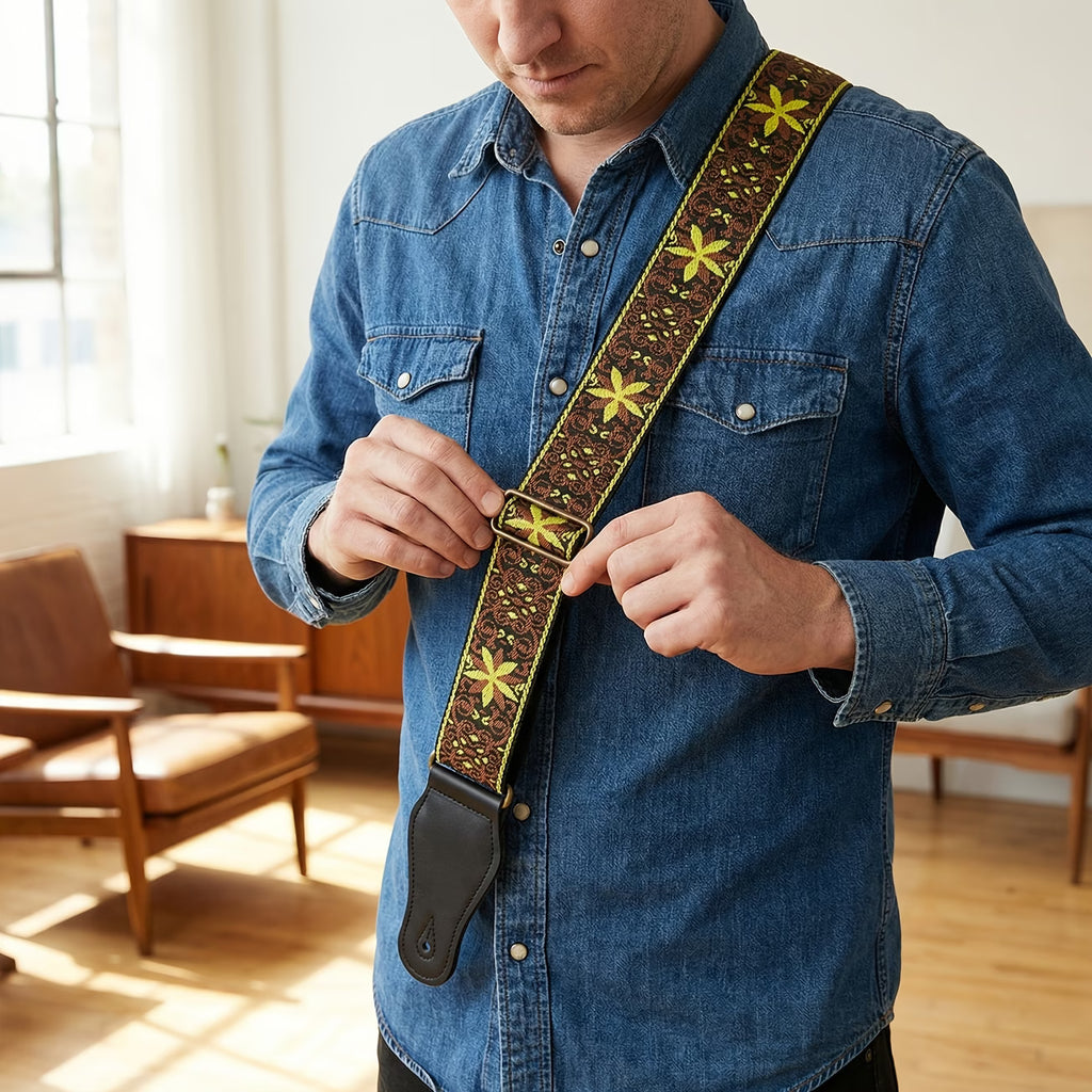 Green Vintage Guitar Strap