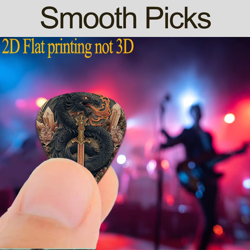 Black Dragon Sword Guitar Picks