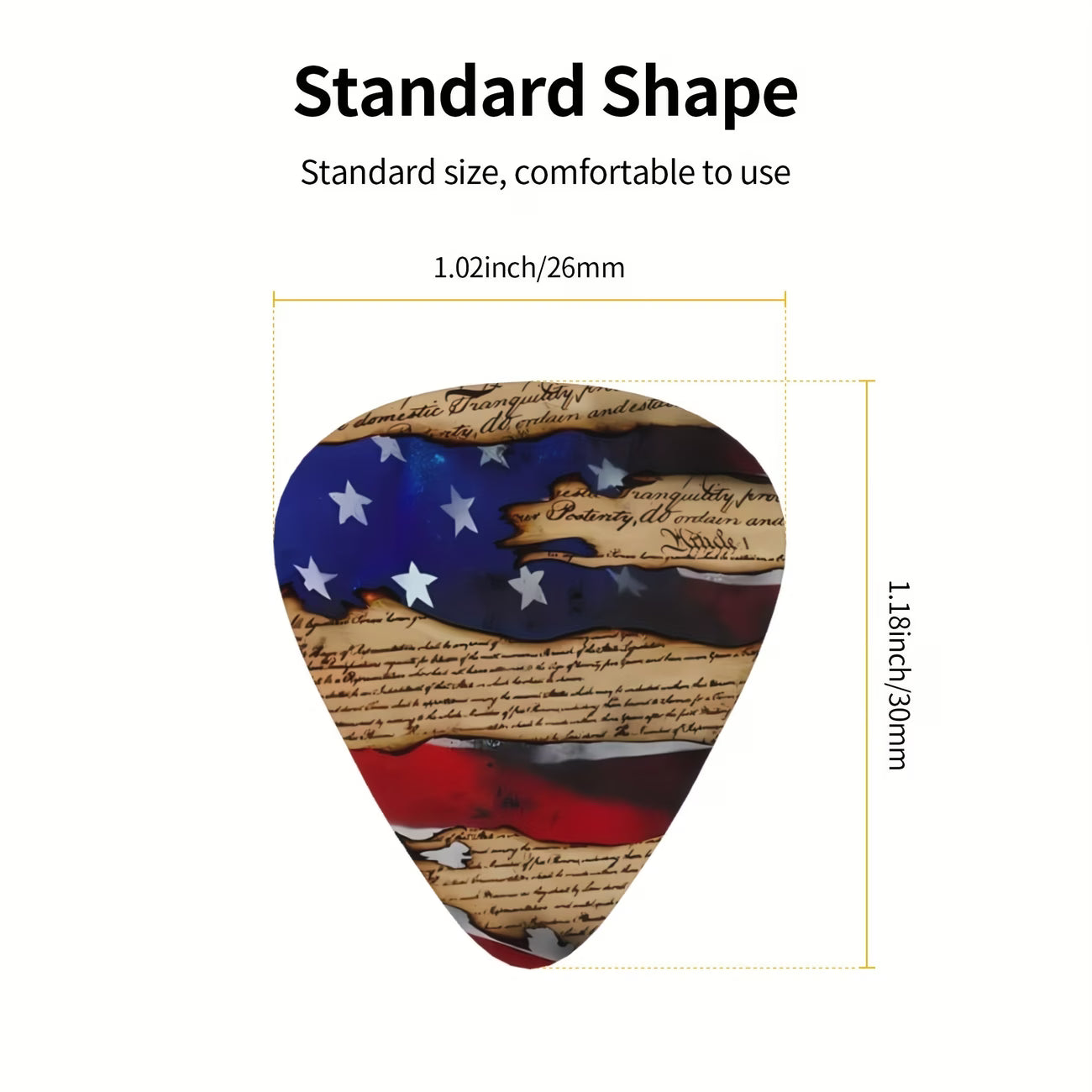 American Flag Guitar Picks Set with Case