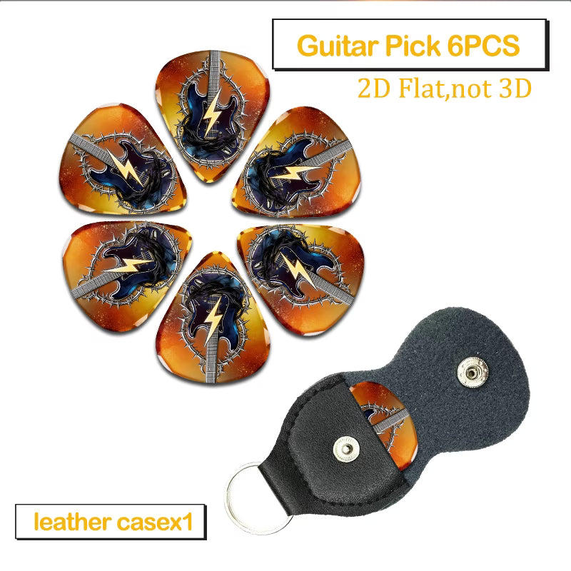 Electric Barbed Wire Guitar Picks Set