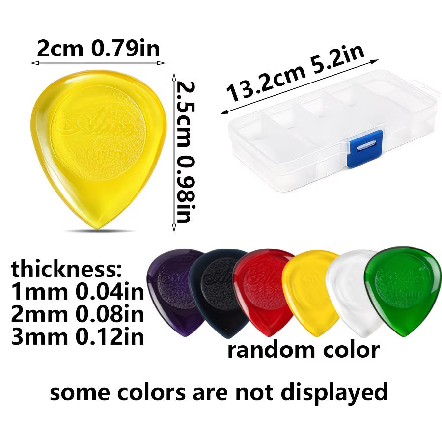 30-Piece Guitar Pick Set with Storage Box – Mixed Thickness Picks for Guitar Players